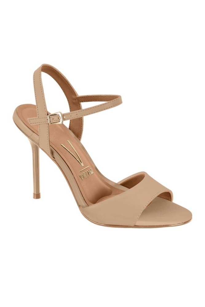 Sandália Vizzano Salto Fino Feminina Básica 6564.100.7286 Bege