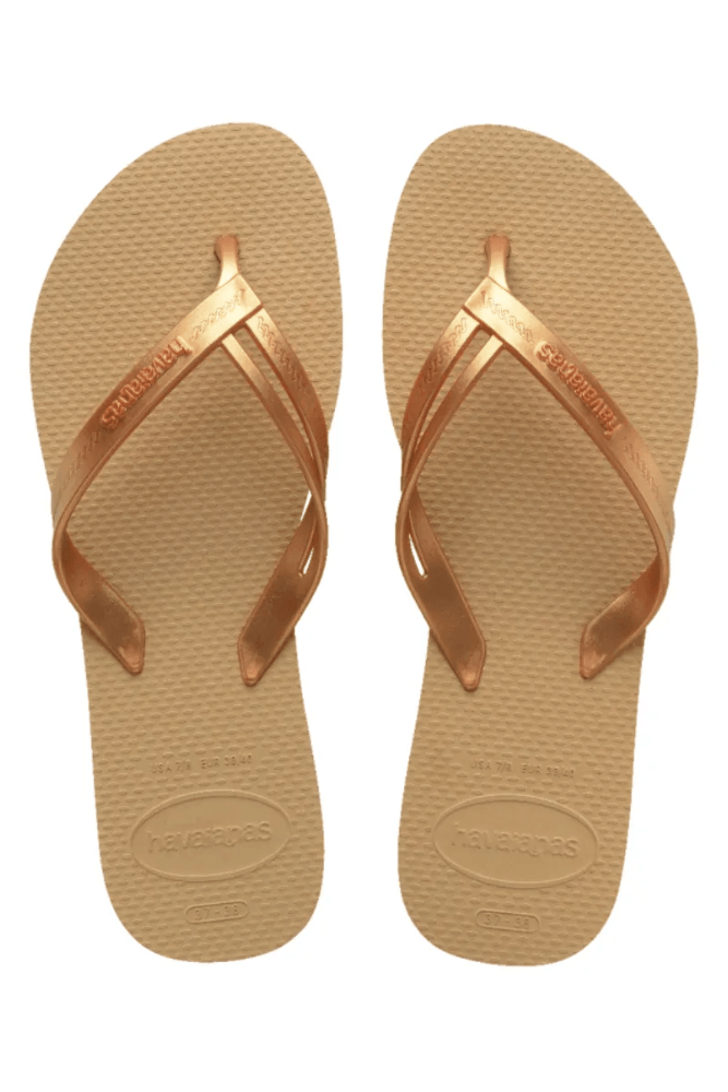 Chinelo Havaianas Elegance Feminino 0570 Ouro