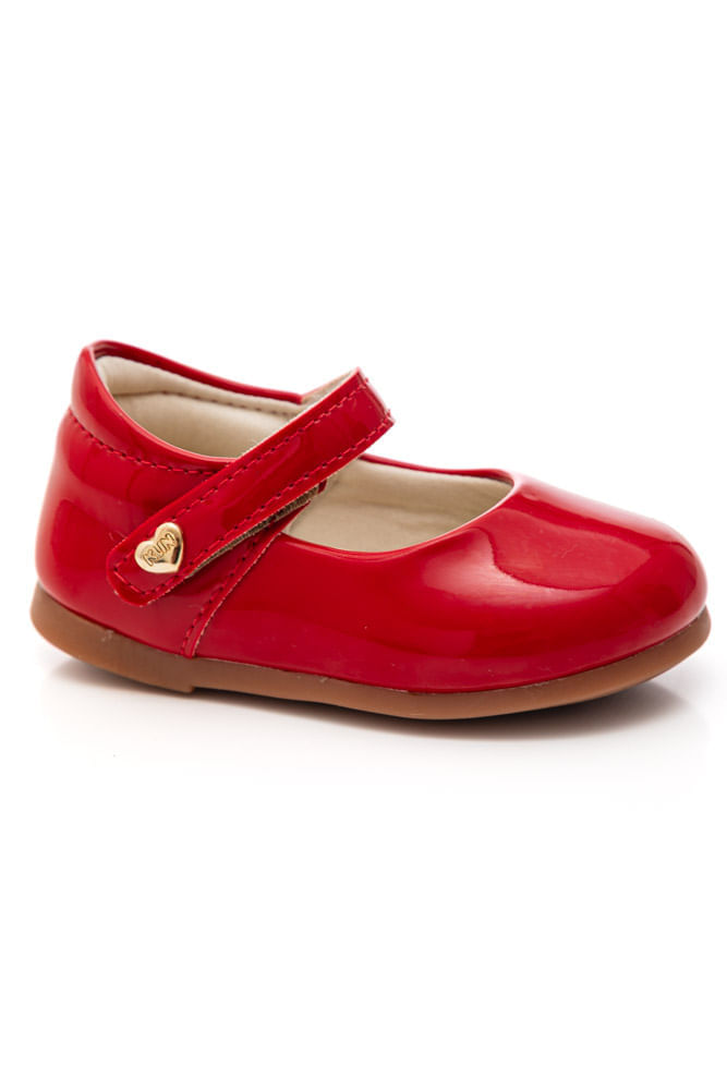 Sapatilha Klin Boneca Infantil Menina Verniz 125.152000 Vermelho
