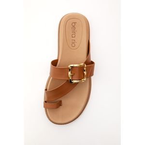 Chinelo Beira Rio Papete Feminina Conforto 8513.124.9569 Caramelo