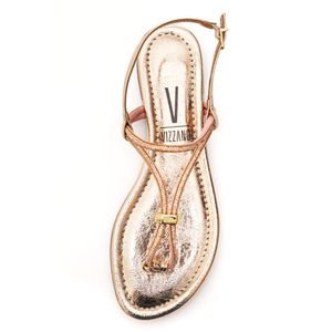 Sandália Vizzano Rasteira Feminina Brilho 6371.195.30796 Ouro