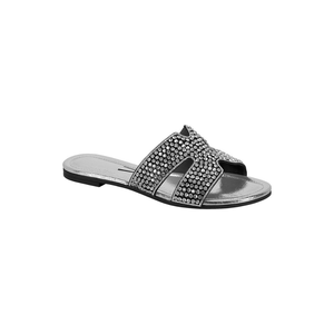 Chinelo Vizzano Rasteiro Feminino Com Strass 6371.1105.30757 Prata