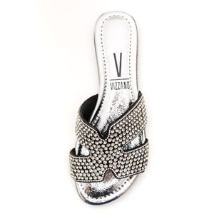 Chinelo Vizzano Rasteiro Feminino Com Strass 6371.1105.30757 Prata