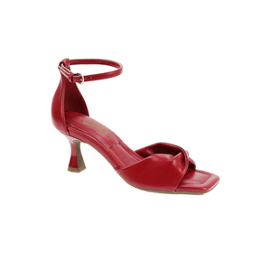 Sandália Vizzano Salto Taça Feminino Bico Quadrado 6560.100 Vermelho
