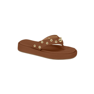 Chinelo Vizzano Flat Feminino Com Aplicações 6506.106.7286 Marrom