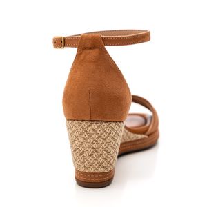 Sandália Piccadilly Alice Feminina Salto Anabela 408244 Bege