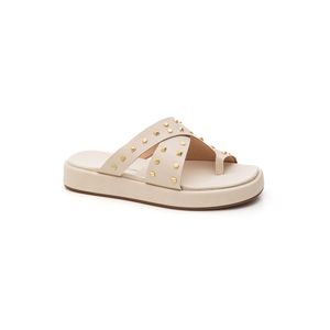 Chinelo Vizzano Flatform Feminino Com Tachas 6506.130.29711 Off-White