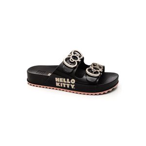 Chinelo Zaxy Slide Feminino Hello Kitty Partner 19310-Bu092 Preto