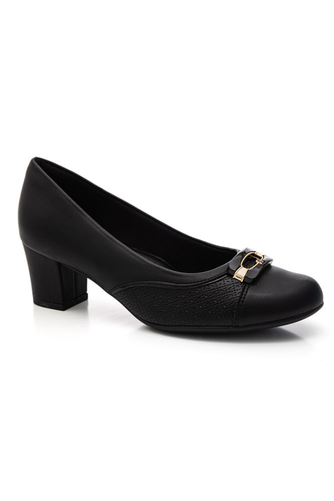 Sapato Piccadilly Scarpin Feminino Laura 110195 Preto