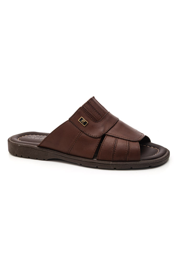 Chinelo Rubra Masculino Em Couro Atanado 444 Marrom