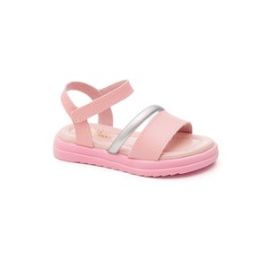 Sandália World Colors Infantil Menina Velcro 359.010-554 Rosa
