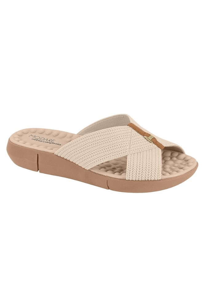Chinelo Modare Ultra Conforto Feminino Slide 7142.101 Off-White