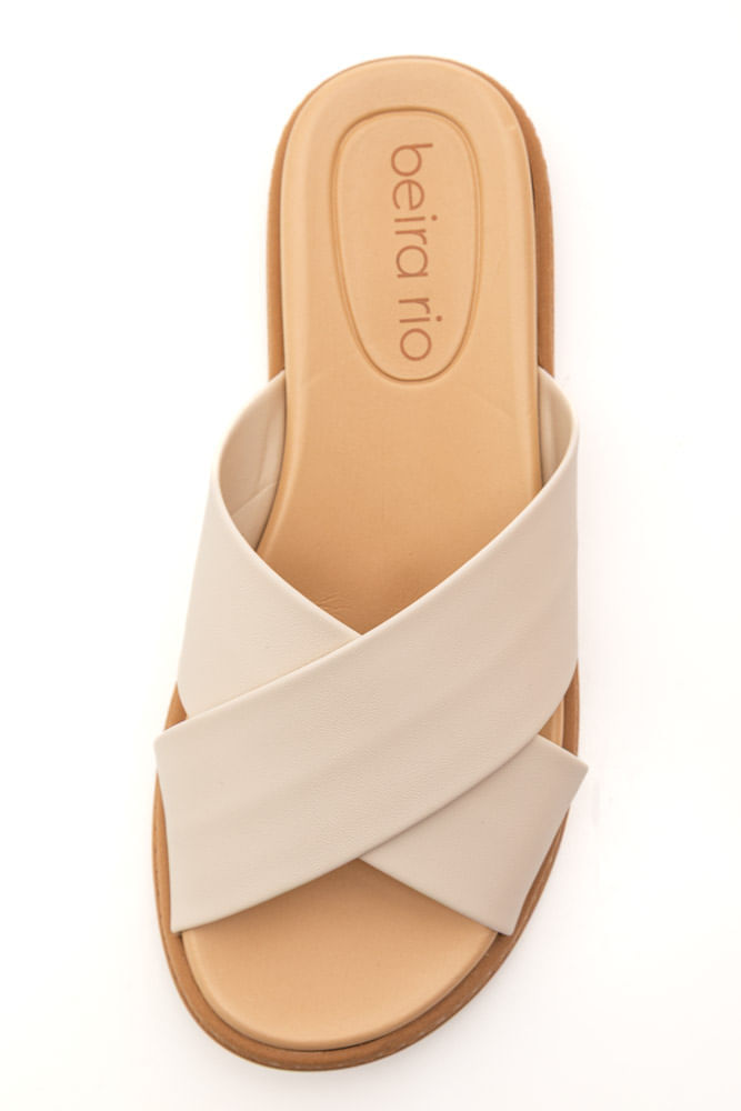 Chinelo Beira Rio Rasteiro Feminino Tira Cruzada 8488.100.9569 Off