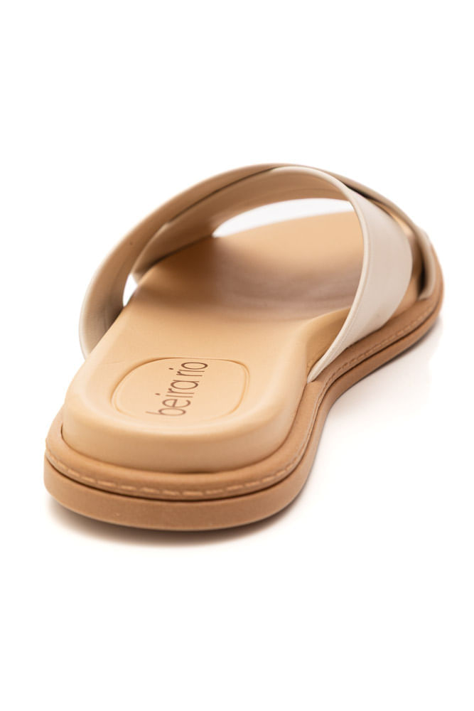Chinelo Beira Rio Rasteiro Feminino Tira Cruzada 8488.100.9569 Off