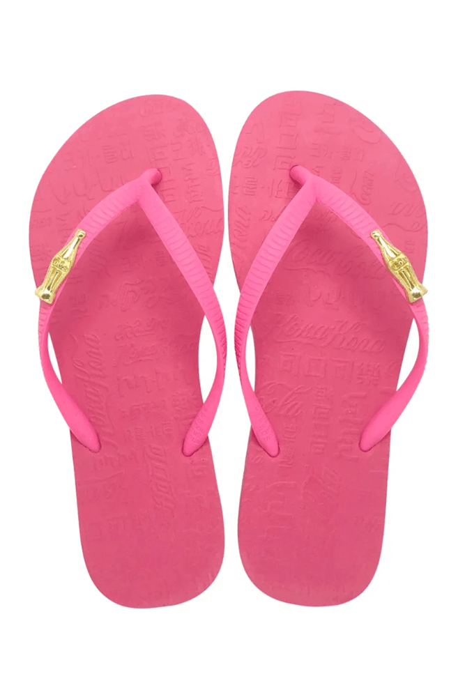 Chinelo Coca Cola Feminino Logo Relevo Cc3892 Pink