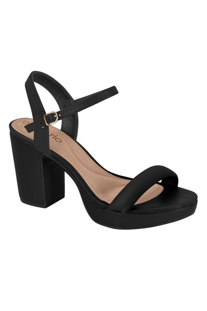 Sandália Beira Rio Salto Alto Feminina 8371.222.22181 Preto