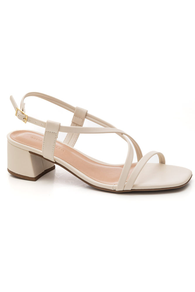 Sandália Renata Mello Salto Feminina  8433-89521 Off-White