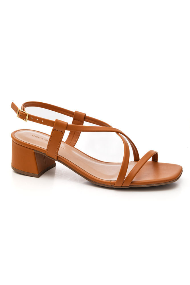 Sandália Renata Mello Salto Feminina  8433-89521 Caramelo