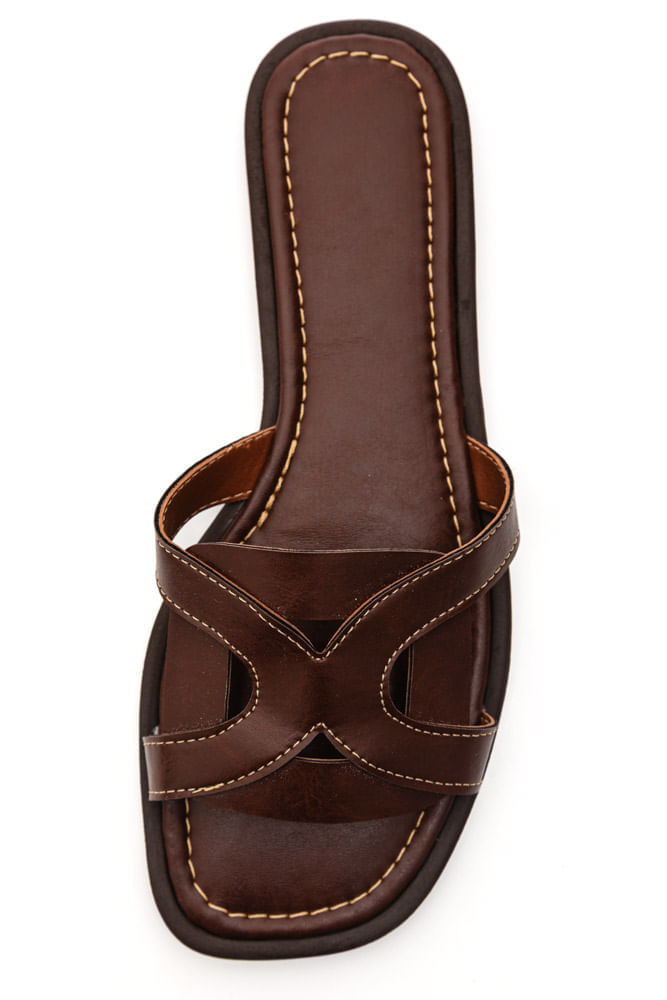 Chinelo Raquel Dias Rasteiro Feminino 951935 Marrom