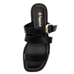 Chinelo Raquel Dias Rasteiro Feminino Fivela 951945 Preto