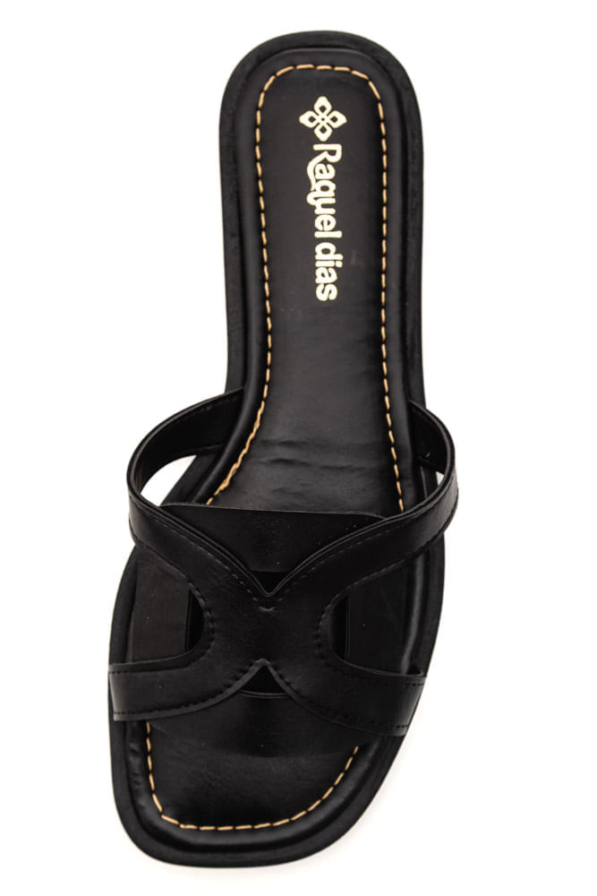 Chinelo Raquel Dias Rasteiro Feminino 951935 Preto