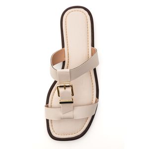 Chinelo Raquel Dias Rasteiro Feminino Fivela 951942 Off-White