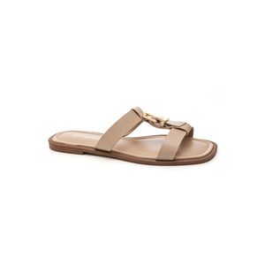 Chinelo Raquel Dias Rasteiro Feminino Fivela 951942 Bege