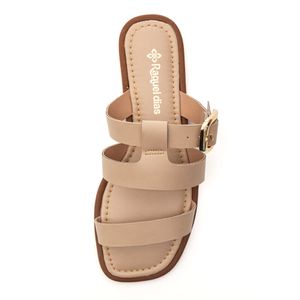 Chinelo Raquel Dias Rasteiro Feminino Fivela 951945 Bege