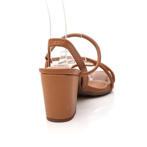 Sandália Beira Rio Salto Bloco Feminina Com Elástico 8280.686 Caramelo