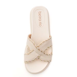 Chinelo Beira Rio Rasteiro Feminino  Soft Comfort 8488.127 Off-White