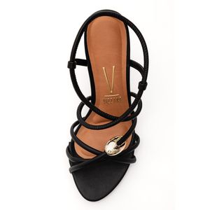 Sandália Vizzano Salto Fino Feminina Calce Fácil 6249.101 Preto
