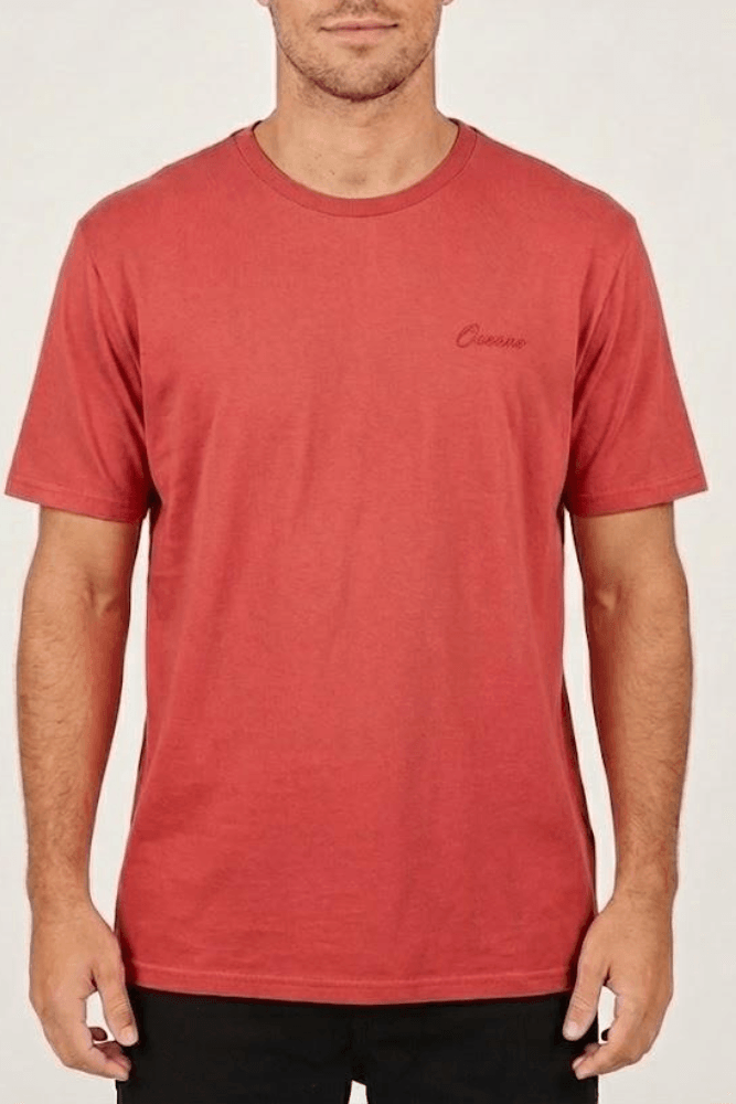 Camiseta Oceano Básica Masculina Em Algodão 19985 Vinho