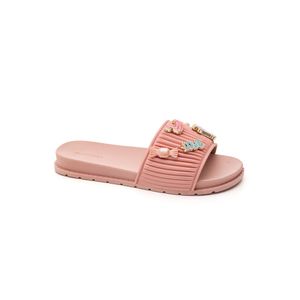 Chinelo Molekinha Rasteira Juvenil Menina Strass 2341 Rosa