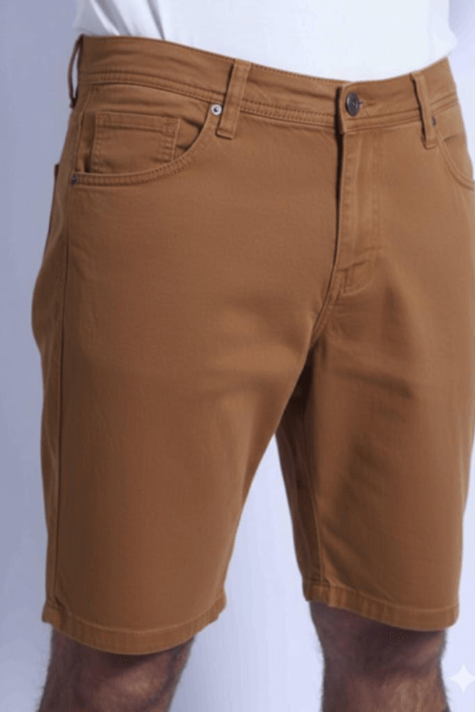 Bermuda Jeans Premium Oceano Masculina 26094 Caramelo