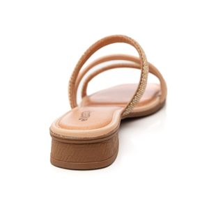 Tamanco Mississipi Salto Bloco Feminino Strass J0982-02 Nude