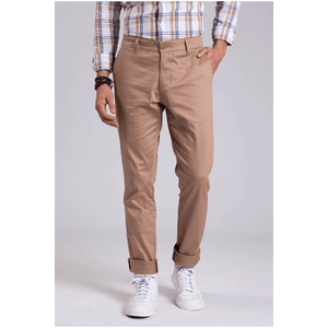 Calca Docthos Slim Masculina Sarja Lisa 110018 Castanho