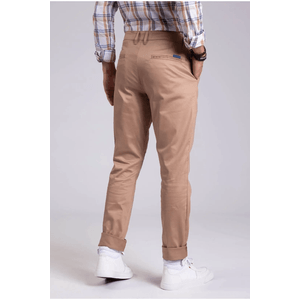 Calca Docthos Slim Masculina Sarja Lisa 110018 Castanho