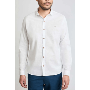 Camisa Docthos Manga Longa Slim Flamê Tingimento 605 119059 Branco