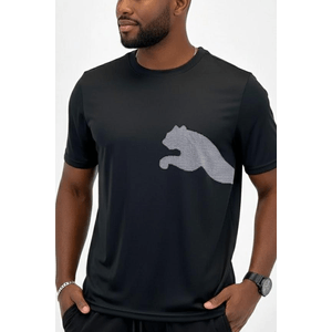Camiseta Puma Dry Big Logo Masculina 527207 02 Preto