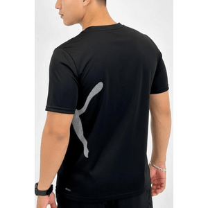 Camiseta Puma Dry Manga Curta Big Logo Masculina 527207 02 Preto