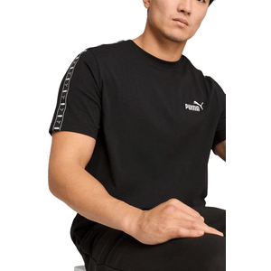 Camiseta Puma Casual Masculina Essential Tape Shirt 684674 01 Preto