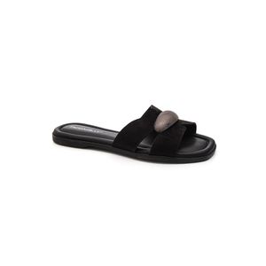 Chinelo Piccadilly Rasteiro Feminino Em Microfibra 508069 Preto