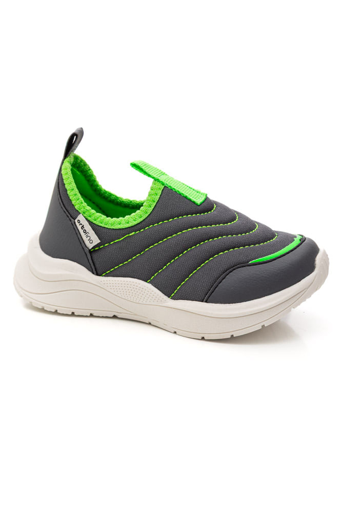 Tênis Ortofino Slip On Infantil Menina 4209f Cinza