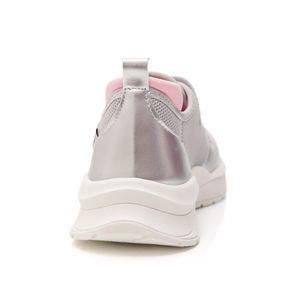 Tênis Ortofino Casual Juvenil Menina Cadarço Elástico  4409f Prata