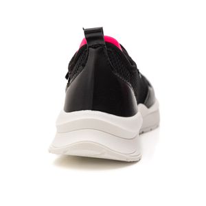 Tênis Ortofino Casual Juvenil Menina Cadarço Elástico  4409f Preto