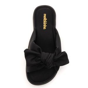 Chinelo Molekinha Slide Juvenil Menina Laço 2372.102.29516 Preto