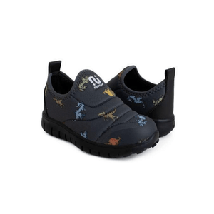 Tênis Novopé Calce Fácil Juvenil Menino Dino 10001283-4737j Chumbo