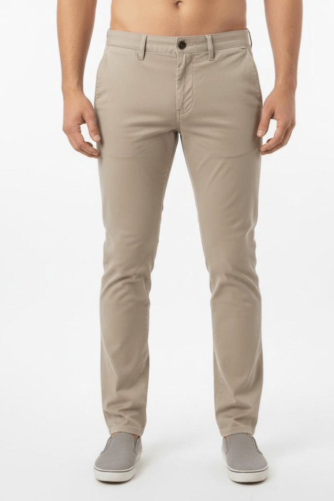 Calça Sarja Alfaiataria Slim Pitt Masculina 018420190 Bege