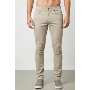 Calça Sarja Alfaiataria Skinny Pitt Masculina 18420192 Bege