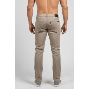 Calça Sarja Slim Fit Pitt Alfaiataria Pitt Masculina 18420184 Bege